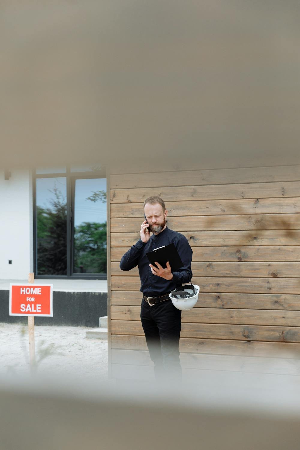 Facilities management professional inspecting a Manchester property