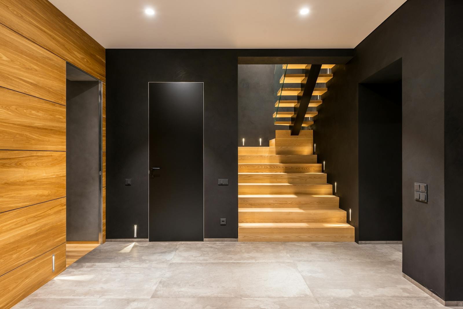Communal entrance hall and staircase in a Manchester apartment building