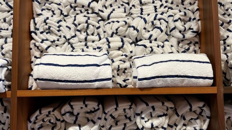 Fresh folded towels for housekeeping
